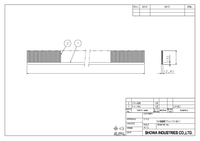 SK Type Strip Brushes