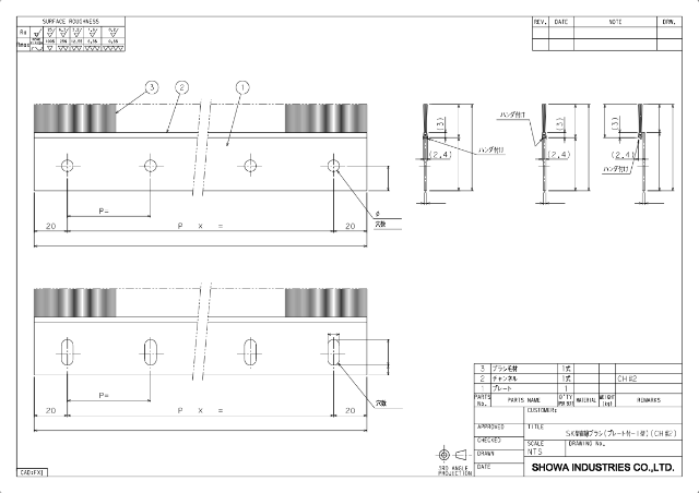 SK Type Strip Brushes (with Plate-I Type)