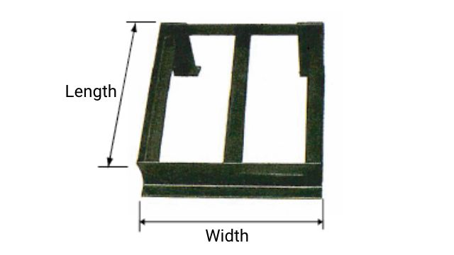 Base metal fittings for SK Type Shoe Sole Mud Removing Spare Mats for One Foot (special type)